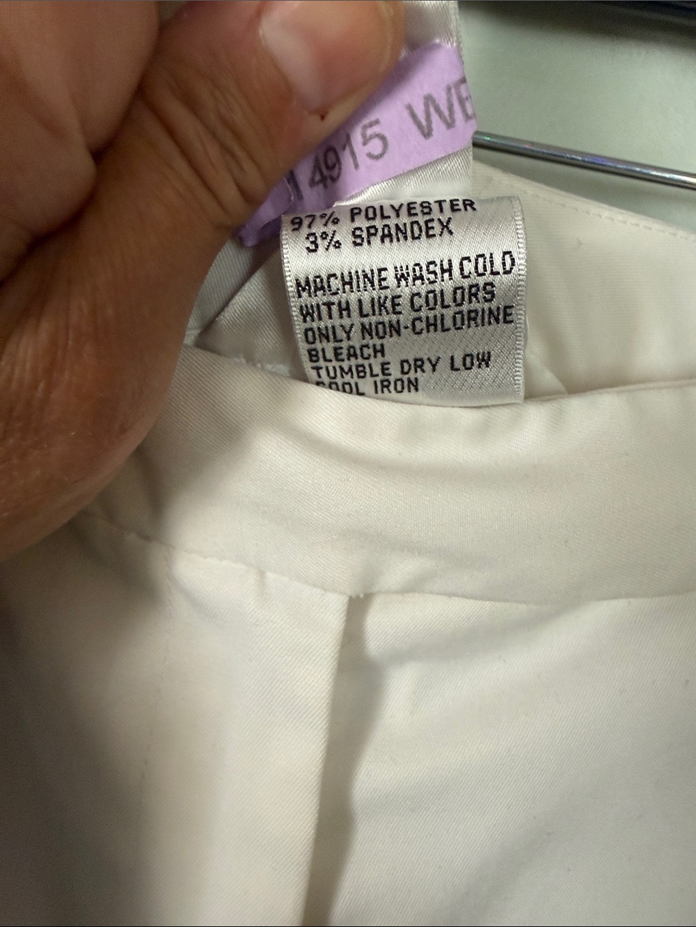 Talbots White Tailored Stretch Straight-Leg Pants Size 6 - Picture 3 of 10